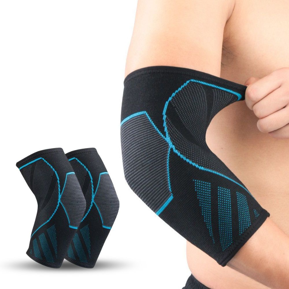 Sports elbow pads – knitted, non-slip & compressive for training and exercise